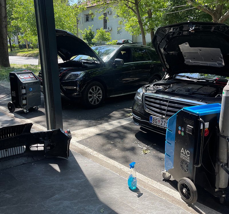 Punjenje klime popravka i detektovanje kvara klime, remont kompresora